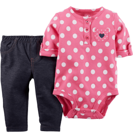 Baby Girls' 2-Piece Bodysuit and Pant Set