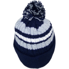Cable Knit Cuffed Winter Hat W-Large Pom Pom
