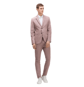 Textured suit, classic button fastening