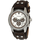 Watch with Genuine Brown Leather Strap 
